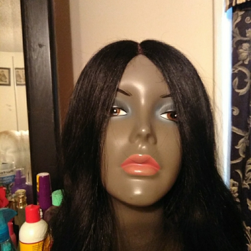 Color 1 Black Lace Part Wig